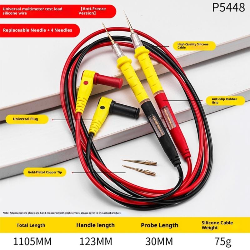 Multimeter Probe Test Leads Cable Replacement Universal Digital Multimeter Probe 110cm Test Leads For Electronics