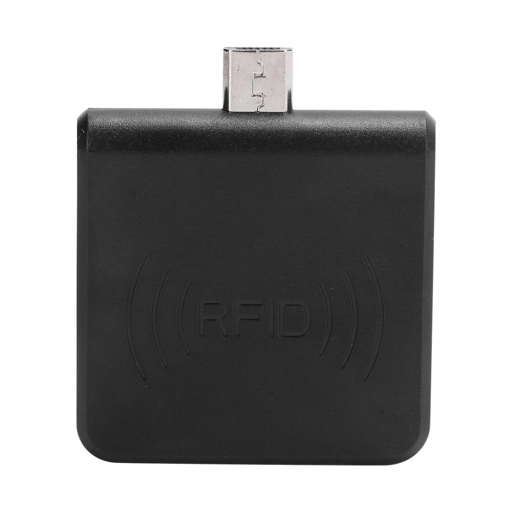 W86 Čtečka karet pro mobilní telefon Micro USB Přenosná pro RFID Čtečka mobilních ID pro AndroidČerná