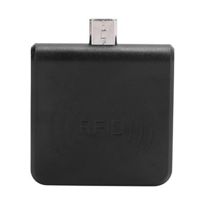 W86 Čtečka karet pro mobilní telefon Micro USB Přenosná pro RFID Čtečka mobilních ID pro AndroidČerná