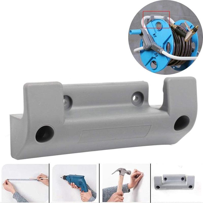 1pc Garden Hose Reel Holder Plastic Wall Mounted Hanger Storage Hook Rack Reel Pipe Holder with 4pcs Expansion Screws