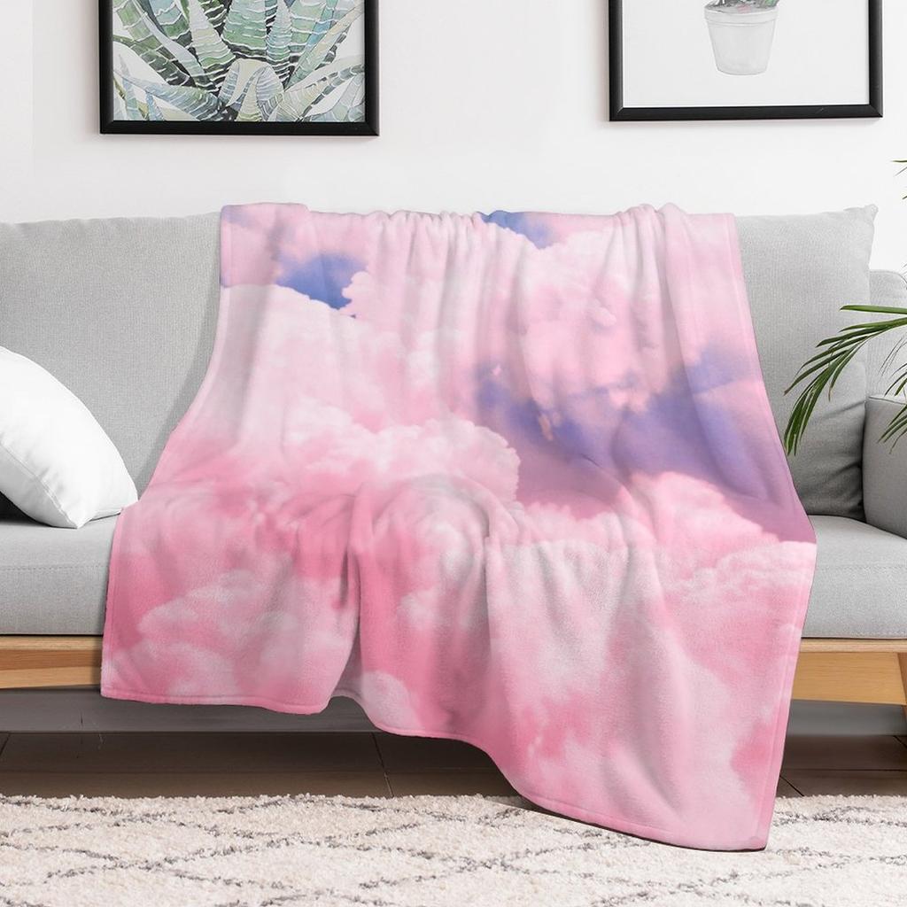 Candy Sky Throw Blanket Cozy Light Blanket for Travel Camping Picnic