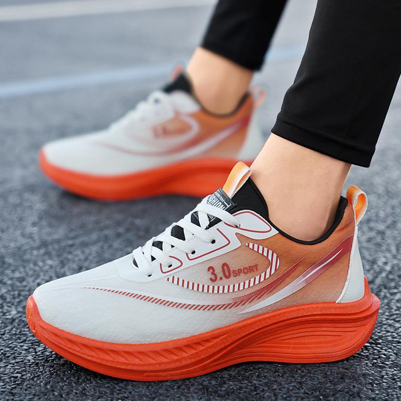 Racing running shoes men's ultra-light soft-soled sports shoes student skipping rope shock-absorbing shoes marathon running shoes Jinjiang shoes