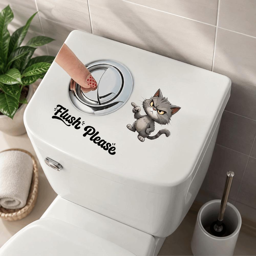 Cartoon Self-adhesive Toilet Sticker PVC Waterproof Wall Sticker Decoration Funny Cartoon Sticke Decorative Stickers