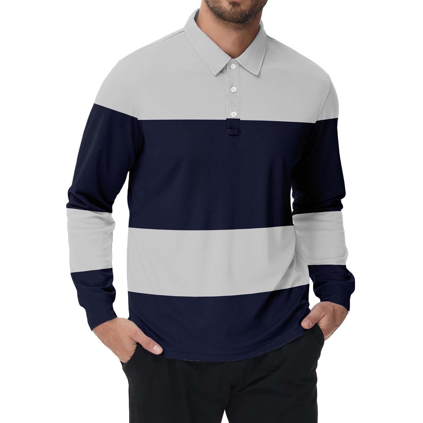 

Мужская рубашка с длинными рукавами и тремя пуговицами на лацканах XXXL