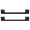 2pcs Cabinet Pulls Black Zinc Alloy Kitchen Drawer Handles with Screws for Drawer Wardrobe Cupboard Door