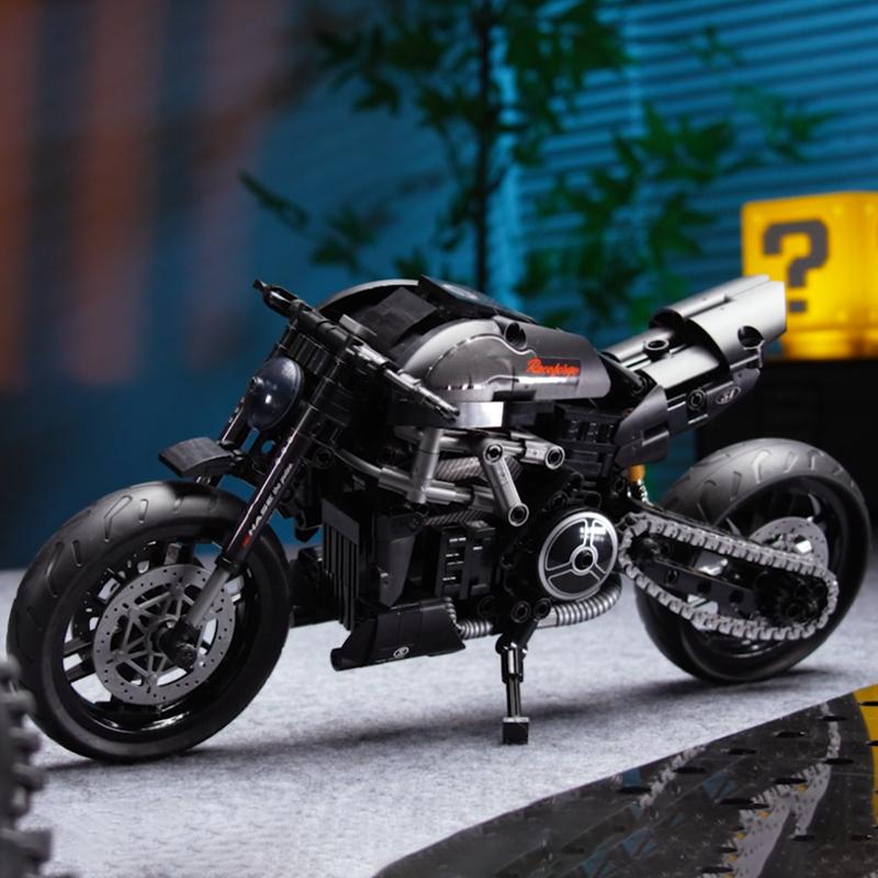1:8 Racing Motorbike Model MOC Blocks Model Moto Vehicle Technical Birthday Gifts Building Toys for Kid Boys Adult Room Ornament