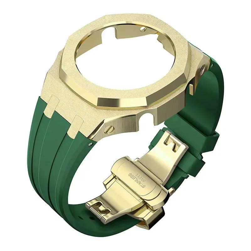 Zestaw modyfikacyjny Gen4 do Casioak GM2100 Metalowa obudowa ze stali nierdzewnej Gumowy pasek Zestaw do modyfikacji Akcesoria Casioak GM-2100 ze śrubami