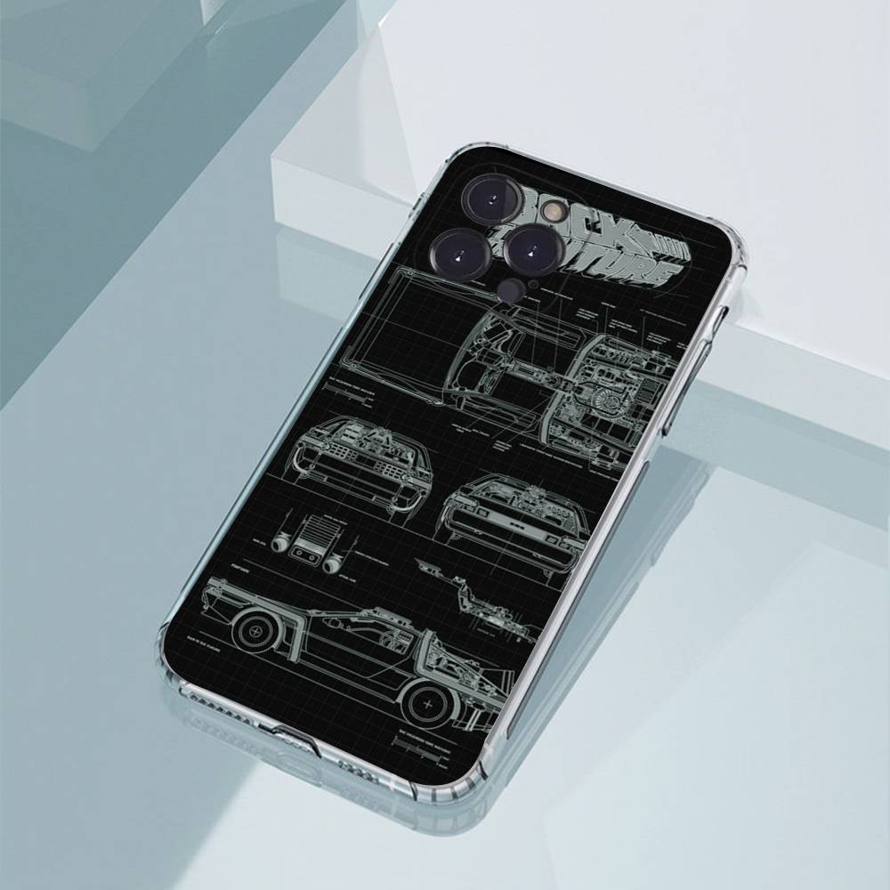 

B-Back To The Future Phone Case For iPhone12,16,11,14,13,17,15 Plus,Pro,Max,Plus,Transparent Cover iPhone16