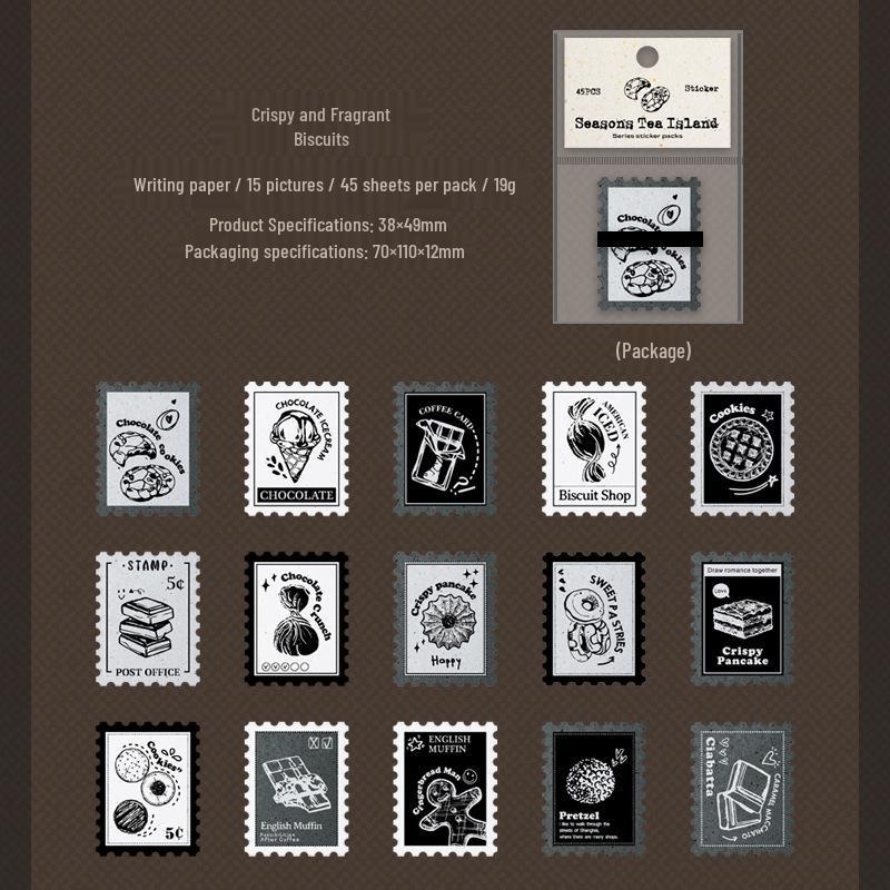 Ketchup Girl Tea Time Sticker Pack: Four Seasons Island Series - 6 DIY Journal Decoration Styles