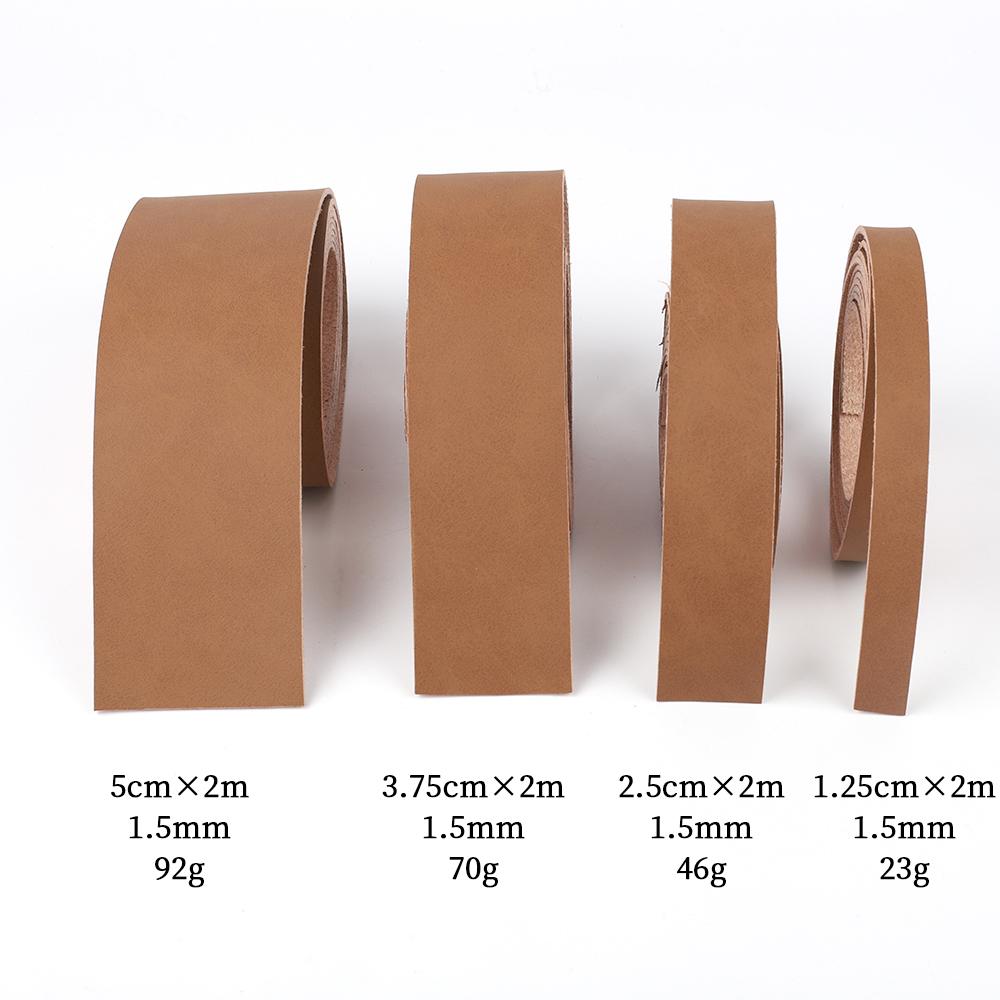 2 Meters Long DIY Crafts Leather Strap Wide Leather Craft Strips DIY Pet Collars Traction Ropes Belts Keychains Watch Straps