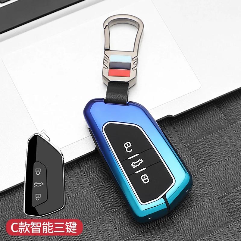 Styling Mouldings Car Key Case Cover for VW Volkswagen/Golf 8 MK8 ID.3 ID.4 /Cupra/Skoda/Octavia A8/SEAT/Leon MK4 2020 2021/Form