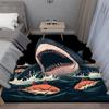 Terrifying Great White Shark White Shark White Death Carpet Floor Mat Adds a Great Focal Point To Any Space