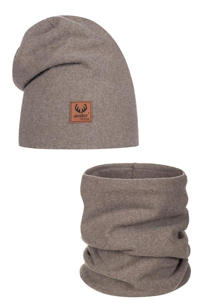 Czapka z kominem beniamina - black