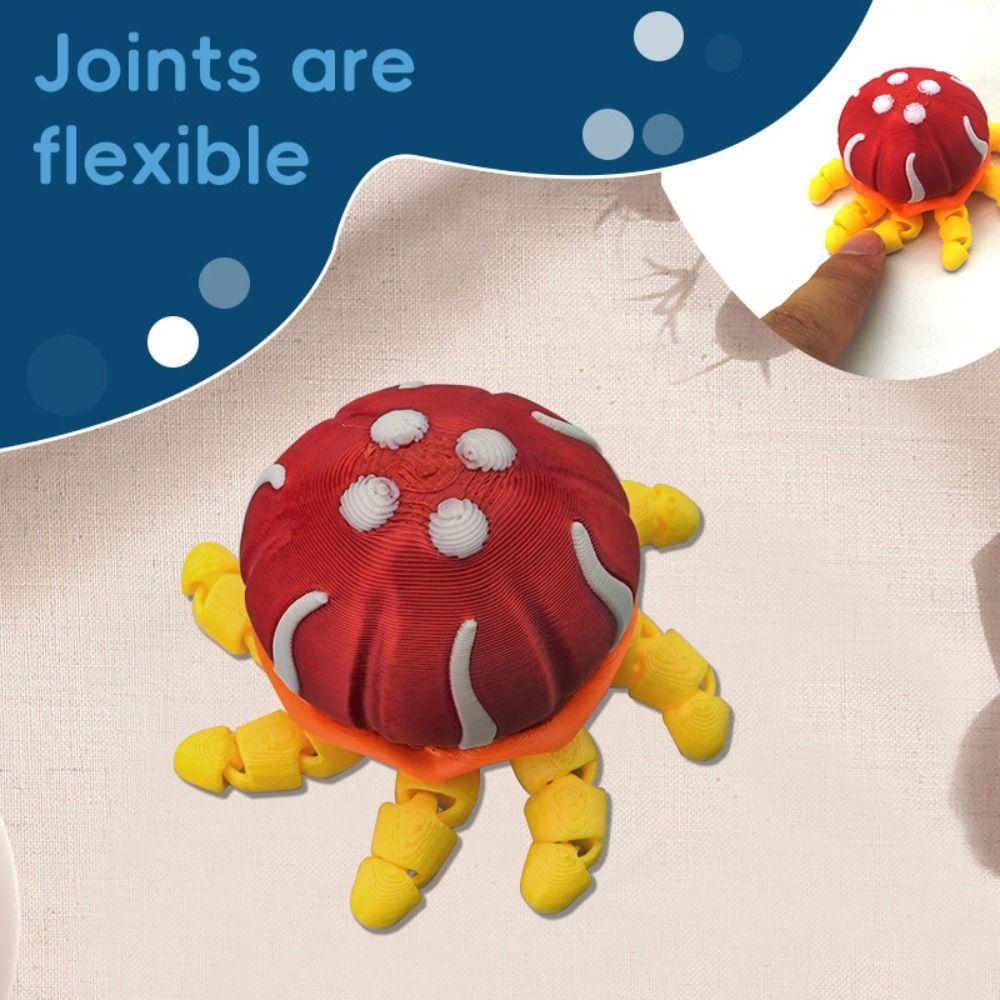 Simulation 3D Printed Jellyfish Toy Multi-Jointed Multi Joint Animal Toys Computer Ornament