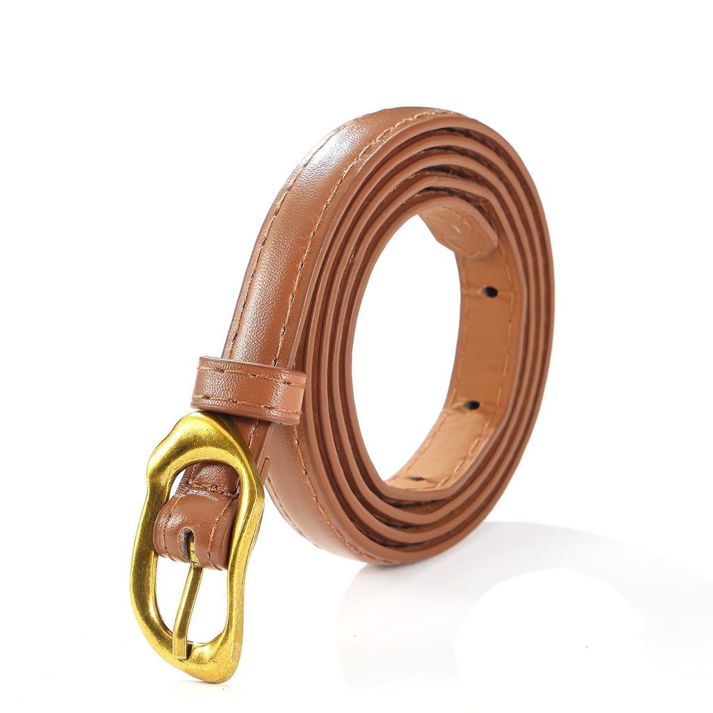Niche Original Korean Version of Thin Women's Belt Suit Pants Fashionable and Versatile Retro Pin Buckle Belt
