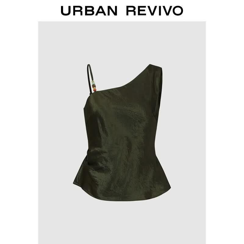Women s Glossy Beaded Asymmetric Camisole S