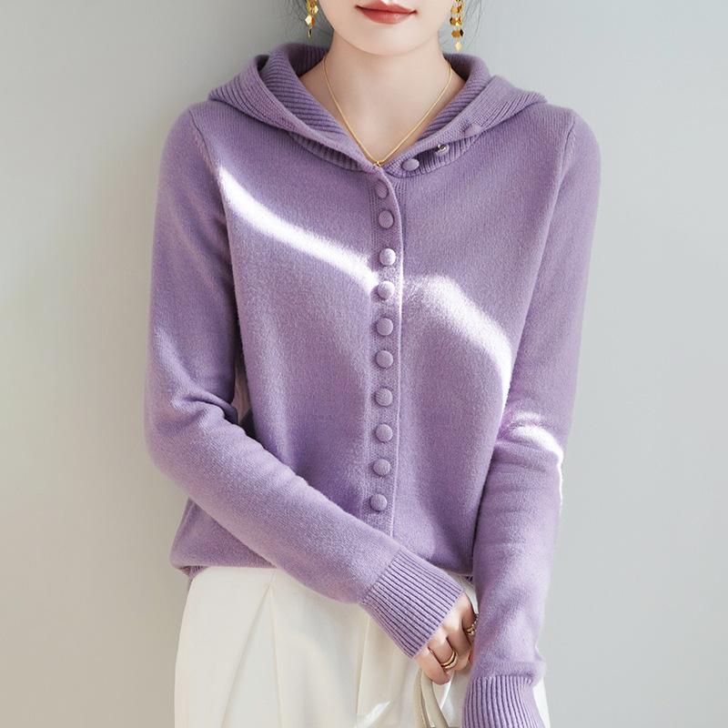 

Женский красный свитер с капюшоном и застежками-тоглами: Плотный, теплогенерирующий шерстяной вязаный кардиган для осени/зимы Extra Large