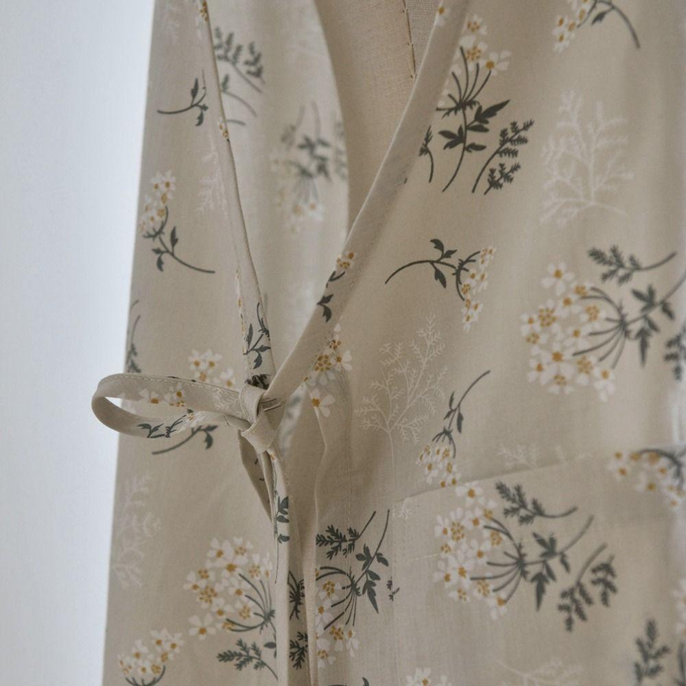 Pure Cotton Waterproof Apron Japanese Korean Style Chef Apron Household Sleeveless Apron  Florist