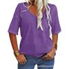 2026 Summer New Women's Short-Sleeve V-Neck T-Shirt Top