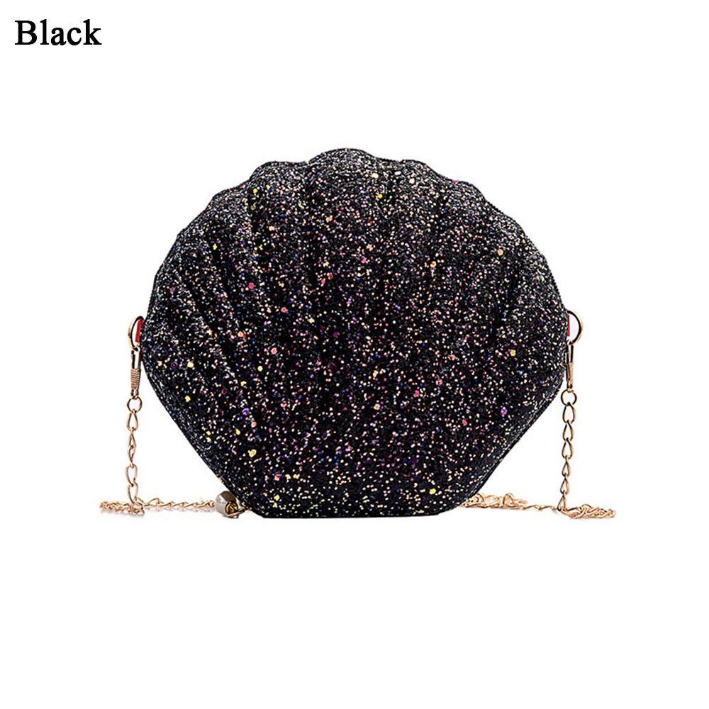 

Цепочная сумка на плечо с пайетками для женщин, женские сумочки из искусственной кожи, милые сумки-ракушки через плечо, женская маленькая сумка с пайетками, кошелек для телефона и денег