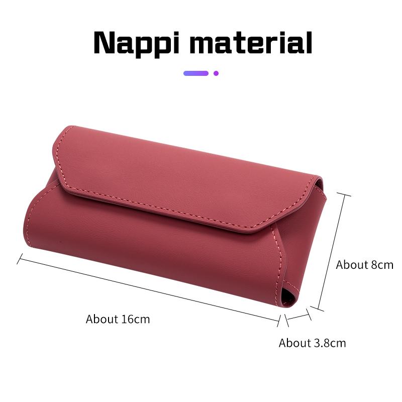 For Citroen Cactus Grand Picasso C2 C3 C4 C5 C6 C8 Xsara Berlingo Car Sun Glasses Case Portable Leather Storage Box Accessories