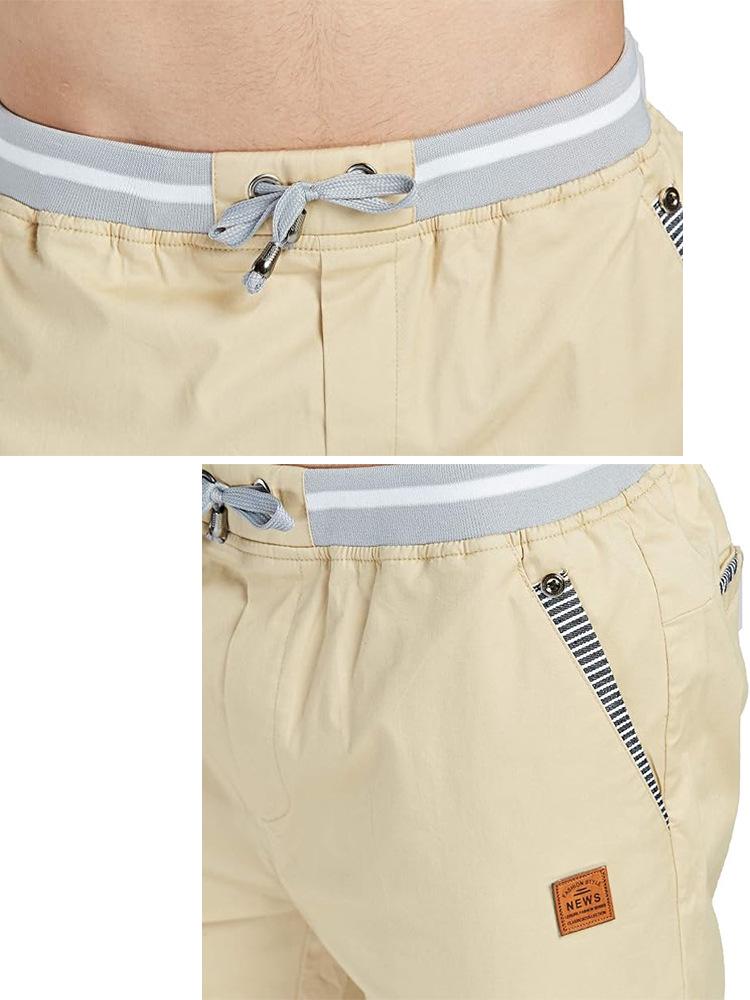 Men's Cotton Linen Breathable Workwear Shorts - Casual Summer Five-Point Mid-Length Beach Pants