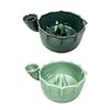 Fruit Draining Bowl with Center Water Guide, Glazed Body and Drain Holes for Small Produce Washing and Serving