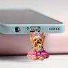 Type C USB Port Dust Plug with 2D Acrylic Pendant Charm Mobile Dust Plug Charm Phone Accessories for Phone Decorations