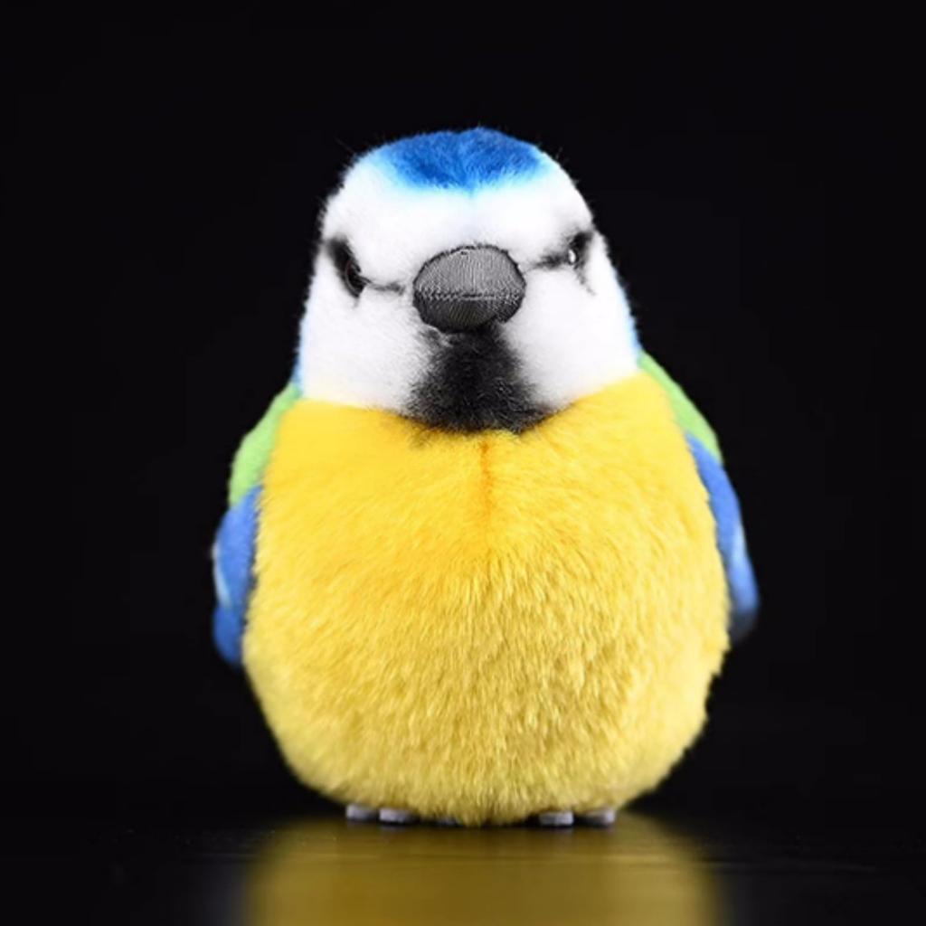 lilizzhoumax Realistic Eurasian Blue Tit Plush Bluebird Stuffed Cute Plush Christmas Gift for Crying Home 12cm Tall Toy, Animal, Toy, Girl's Toy,