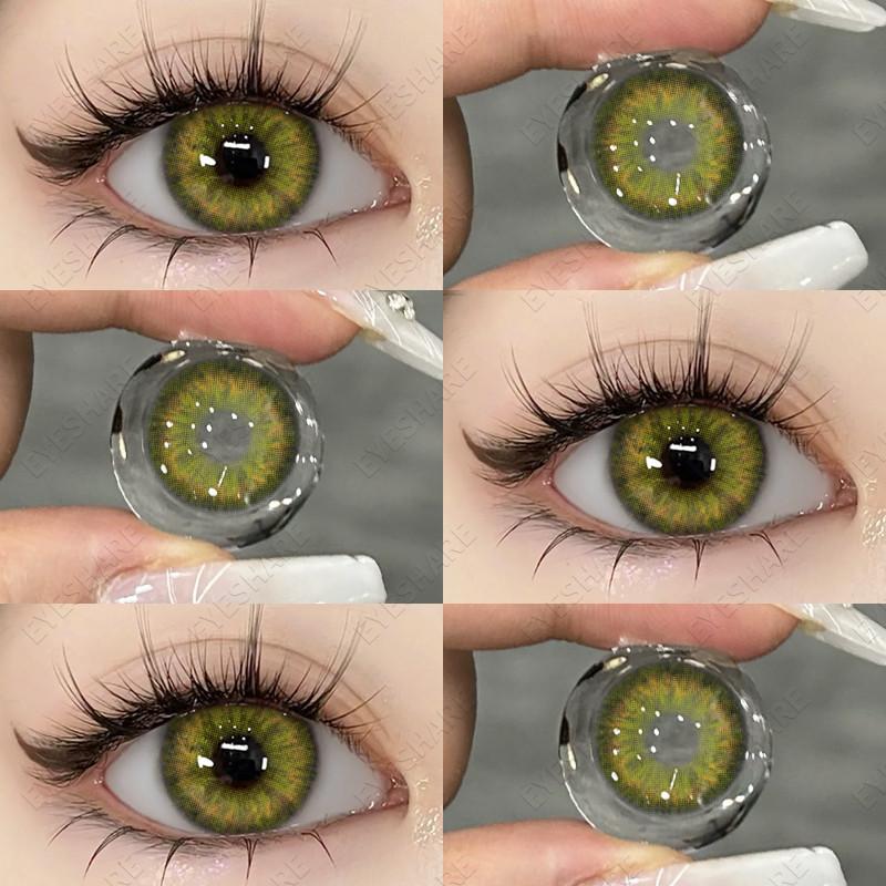 Eyeshare 1 Pair Holland Yearly Contact Lenses Blue Colored Eye Contacts Natural Gray Pupils For Men