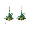2PCS Triangular Zongzi-Shaped Scented Pouches Simulated Chinese Style Car Hanging Scented Bag Traditional with Tassel