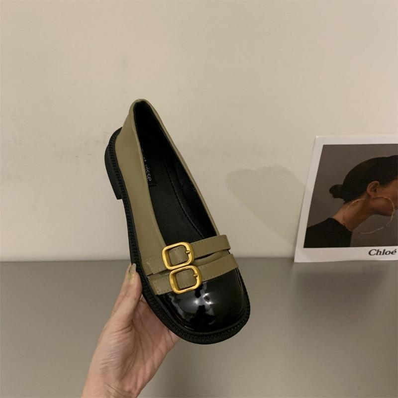 Flat-soled one-pedal shallow-mouth single shoes, spring new soft-soled Mary Jane shoes, women's shoes