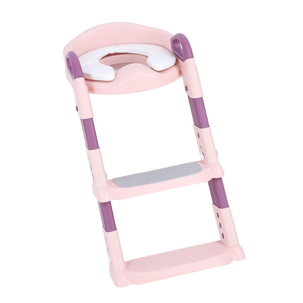Toddler Potty Training Seat Foldable Toilet Training Seat Anti Slip Toddler Toilet Seat with Step
