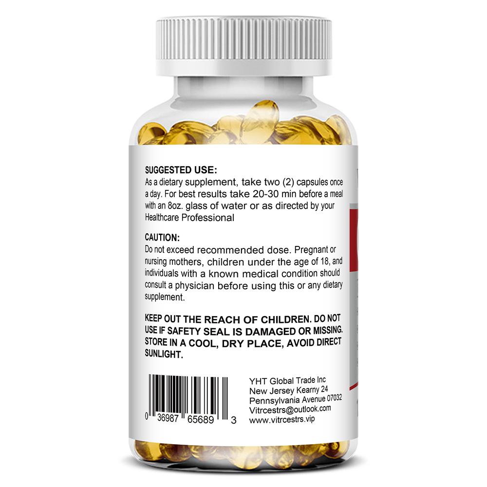 Coenzyme Q10 Dietary Supplement, With Vitamin C, Vitamin E, 120 Softgels Per Bottle
