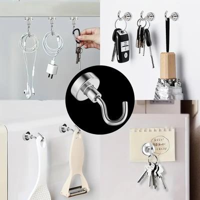 3/5/10 buc. Cârlige magnetice D32, 32,5 kg, rezistente pentru cabine de croazieră, neodim cu cârlige pentru agățare.