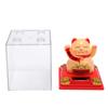 Solar Powered Waving Cat Good Luck Fortune Ornament   Welcoming Decor with Clear Cover