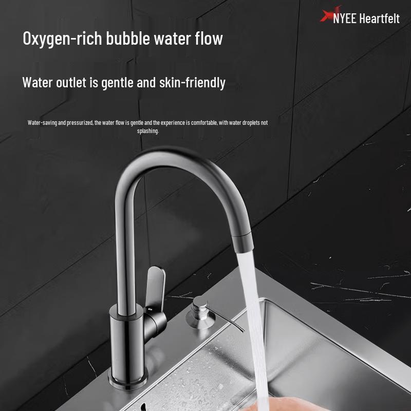 XNYEE Single Handle Hot & Cold Kitchen Faucet