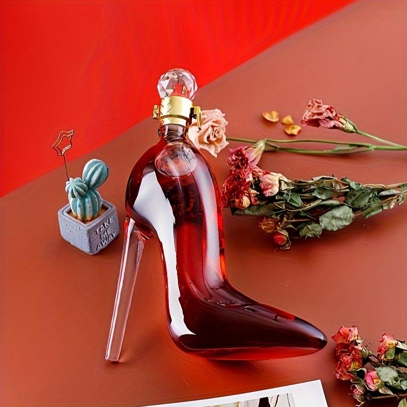 1pcs Glass High Heel Shaped Wine Bottle Glass Wine Container Special Shaped Decanter Whiskey Glass Bottle Alcohol Bottle Whiskey Container Wine Set Ac