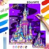 Castle Oil Painting Art Set Home Wall Decor Handmade Gift Sparkle Magic Aura