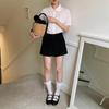 Vintage Lace Doll Collar Blouse Womens Summer Latest Short-sleeved Sweet Top