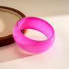 Y2K Boho Vintage Resin Bangle Women Wide Round Bracelet Dopamine Color Statement Wrist Jewelry For Daily Party Wear Accessories