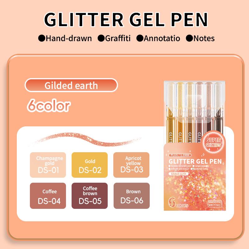 Set Nastro Washi Glitterato Festivo di Natale e Penna Gel Super Flash - 72 Colori, Grande Capacità per Straordinari Effetti Artistici