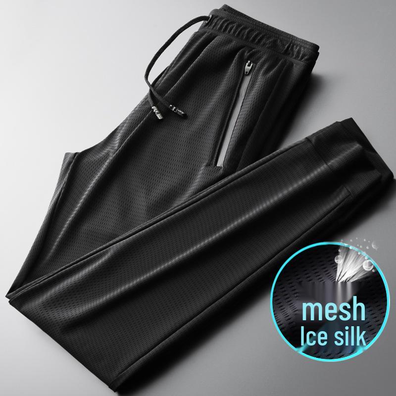 Men's Plus Size Autumn Fleece-Lined Sweatpants - Elastic Waist, Straight Leg Casual Pants