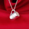 925 Sterling Silver Necklace Water cup Pendant for Women Wedding Jewelry Luxury Fashion Style Fine Accessories High Quality Gift