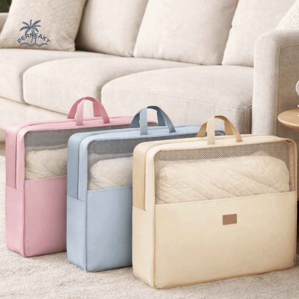 Visible Compressible Storage Bag Dust-proof Large Capacity Clothes Quilt Storage Bag Folding Bed Sheet Organizer Travel