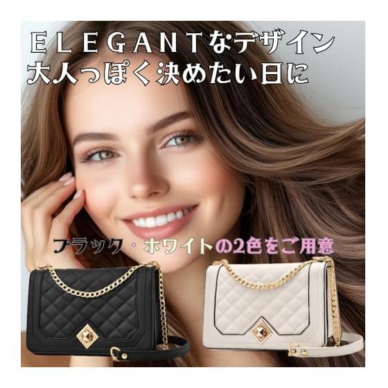 [ORIJIRI] Shoulder Bag for Women, Crossbody Pochette, Chain, Girls, Cute, Stylish, PU Leather, Mini Shoulder