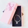 Pink Rectangle Gift Box with Bow for Watch and Cosmetics