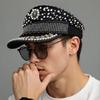 Bridal Captain Hat Jeweled Rhinestones for Women Bride Hat Sparkling Sequins Eye-catching Photo Props