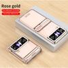 Flip Phone Case Galaxy Z 4 3 Clear Plating Hinge Protection Shockproof Folding Cover