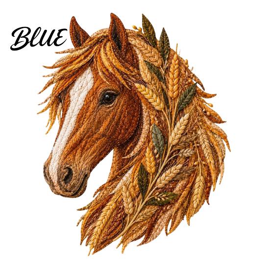 Creative Needlework Supplies Art Sewing Fabric DIY Patchwork Kit Floral Horse Flower Theme Kit